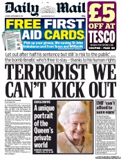 Daily Mail (UK) Newspaper Front Page for 26 September 2011