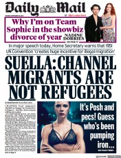 Daily Mail (UK) Newspaper Front Page for 26 September 2023