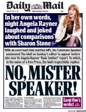 Daily Mail (UK) Newspaper Front Page for 27 April 2022