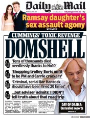 Daily Mail (UK) Newspaper Front Page for 27 May 2021