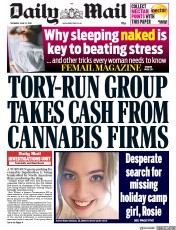 Daily Mail (UK) Newspaper Front Page for 27 June 2019