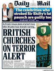 Daily Mail (UK) Newspaper Front Page for 27 July 2016