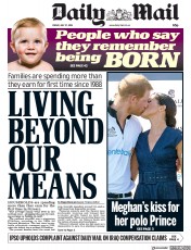 Daily Mail (UK) Newspaper Front Page for 27 July 2018