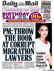 Daily Mail (UK) Newspaper Front Page for 27 July 2023