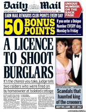 Daily Mail (UK) Newspaper Front Page for 27 September 2012