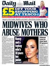 Daily Mail (UK) Newspaper Front Page for 28 October 2011