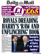 Daily Mail (UK) Newspaper Front Page for 28 October 2022