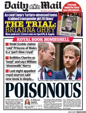 Daily Mail front page for 28 November 2023