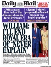 Daily Mail (UK) Newspaper Front Page for 28 March 2022