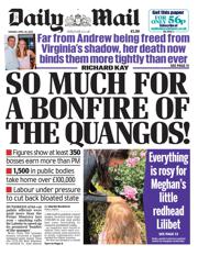 Daily Mail front page for 28 April 2025