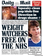 Daily Mail (UK) Newspaper Front Page for 28 May 2014