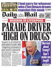 Daily Mail front page for 28 May 2025