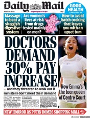 Daily Mail (UK) Newspaper Front Page for 28 June 2022