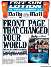 Daily Mail (UK) Newspaper Front Page for 28 July 2018