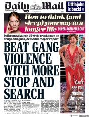 Daily Mail (UK) Newspaper Front Page for 28 August 2018