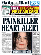 Daily Mail (UK) Newspaper Front Page for 28 September 2011