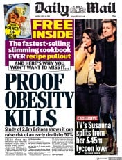 Daily Mail (UK) Newspaper Front Page for 29 April 2019