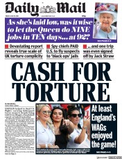 Daily Mail (UK) Newspaper Front Page for 29 June 2018