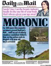 Daily Mail front page for 29 September 2023