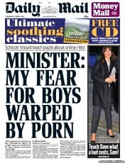 Daily Mail (UK) Newspaper Front Page for 2 October 2013