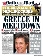 Daily Mail (UK) Newspaper Front Page for 2 November 2011