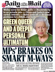 Daily Mail (UK) Newspaper Front Page for 2 November 2021