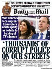 Daily Mail (UK) Newspaper Front Page for 2 November 2022