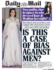 Daily Mail (UK) Newspaper Front Page for 2 February 2018