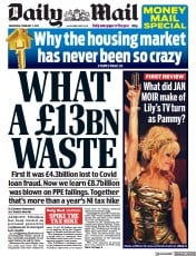 Daily Mail (UK) Newspaper Front Page for 2 February 2022