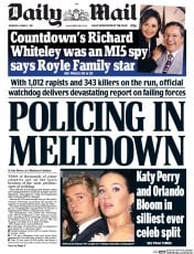 Daily Mail UK Newspaper Front Page For 2 March 2017 Daily Mail UK Newspaper Front Page For 2 March 2017