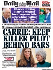 Daily Mail (UK) Newspaper Front Page for 2 March 2023