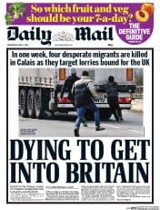 Daily Mail (UK) Newspaper Front Page for 2 April 2014