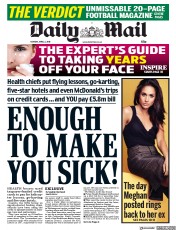 Daily Mail (UK) Newspaper Front Page for 2 April 2018