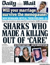 Daily Mail Newspaper Front Page (UK) for 2 June 2011