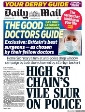 Daily Mail (UK) Newspaper Front Page for 2 June 2018