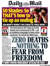 Daily Mail (UK) Newspaper Front Page for 2 June 2021