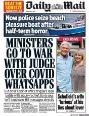 Daily Mail front page for 2 June 2023