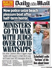 Daily Mail (UK) Newspaper Front Page for 2 June 2023