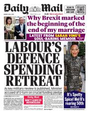 Daily Mail front page for 2 June 2025