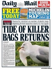 Daily Mail (UK) Newspaper Front Page for 2 August 2011