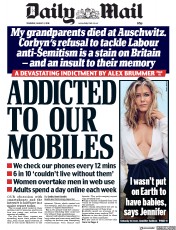 Daily Mail (UK) Newspaper Front Page for 2 August 2018