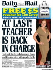 Daily Mail (UK) Newspaper Front Page for 2 September 2011