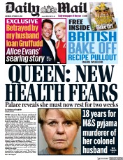 Daily Mail (UK) Newspaper Front Page for 30 October 2021