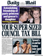 Daily Mail (UK) Newspaper Front Page for 30 December 2016