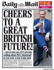 Daily Mail (UK) Newspaper Front Page for 30 March 2017