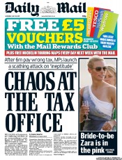 Daily Mail (UK) Newspaper Front Page for 30 July 2011