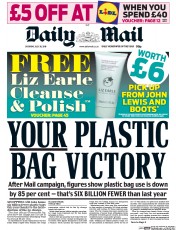 Daily Mail (UK) Newspaper Front Page for 30 July 2016