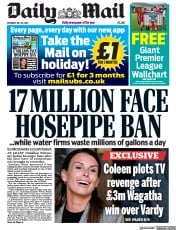 Daily Mail front page for 30 July 2022