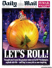 Daily Mail (UK) Newspaper Front Page for 30 August 2012