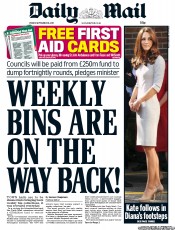 Daily Mail Newspaper Front Page (UK) for 30 September 2011